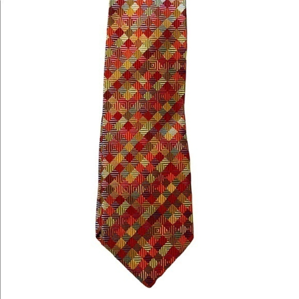 PEACOCK colorful basket weave multicolor tie
